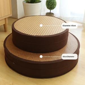 Coussin rond en rotin de style japonais Tatami, futon pour méditation, assise sur rebord de fenêtre, coussin épais pour genoux de Bouddha - Product Image 4