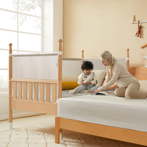 Giường trẻ em gỗ gấp gọn cao cấp, chắc chắn, có thanh chắn nhai, làm từ gỗ nguyên khối - Product Image 5