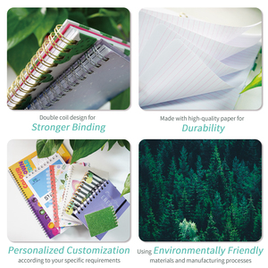 Bobine spirale personnalisée reliure rectangulaire couverture rigide horaire quotidien impression de planificateur d'horaire scolaire - Product Image 3