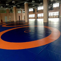Tapis de lutte d'occasion pas cher 10x10 couverture pvc tapis wushu tapis de lutte en mousse collée