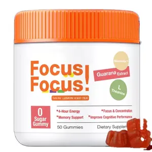 Brain Capsule Nootropics Booster Focus Gummy Vitamin B12 for L-theanine Stress Relieve Improve Memory&Clarity Enhance Focus&Mind