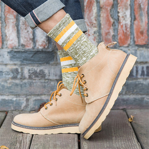 Men's Crew <b>Socks</b> Cotton Mid-Calf Thermo Stripe Pattern Autumn <b>Winter</b> Casual Wear - Product Image 3