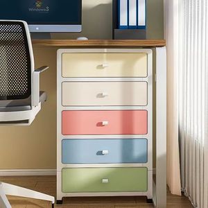 Cajonera de plástico de 5 niveles multicolor, unidad organizadora para dormitorio, cocina, habitación infantil, tipo vertical - Product Image 2