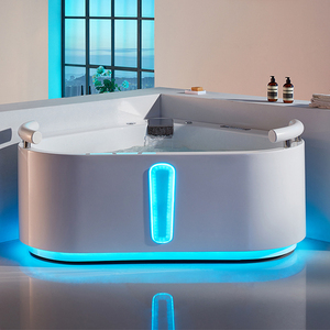 Bañera de hidromasaje de acrílico para 2 personas, spa con chorro de aire, yacuzi, hidromasaje, gran espacio - Product Image 1