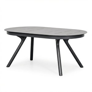 Moderno Juego de Comedor de Aluminio para Exteriores de 7 Piezas, Mesa Extensible, 6 Sillas de Malla, Recubrimiento en Polvo, Resistente al Óxido, Impermeable, para Jardín o Parque - Product Image 5