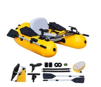 DWF bote de pesca inflable balsas pontón flotador tubo con mochila ajustable