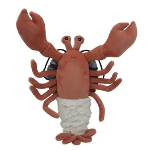 Wholesale Christmas Ultra Soft Sea Animal Boston Lobster fabric polyester fish stuffed Plush toys