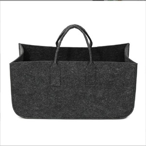 Casa porta legna da ardere borsa Tote grande capacità camino accessori per stufa a legna con manico in feltro pieghevole porta legna da ardere borsa - Product Image 4