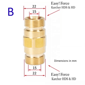 Adaptateur <span class=keywords><strong>de</strong></span> raccord <span class=keywords><strong>de</strong></span> connecteur en laiton pour nettoyeur haute pression TR22 M22 pour Karchers HD Easy Force Spray Gun Wand <span class=keywords><strong>Lance</strong></span> <span class=keywords><strong>tuyau</strong></span> - Product Image 3