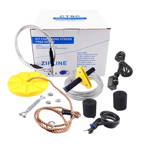 CTSC Family 30m Backyard Zip Line Kit CE RoHS Certificado con Flying Fox Parent Lock Tree Protector Asiento Protector de freno de mano - Product Image 3