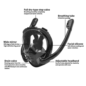 Máscara de Snorkel Completamente Seca con Vista Panorámica de 180°, Antivaho, Ajustable, de Alta Definición, para <span class=keywords><strong>Buceo</strong></span> y Snorkel, Ajuste Universal, Duradera - Product Image 2