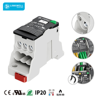 Bloc de bornes modulaire multipolaire LDB 125 pour connexions de circuits électriques monophasés à quatre pôles