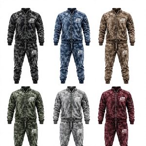 Ensemble de survêtement pour homme avec cordon de serrage, capuche et pantalon de jogging, effet dégradé, style streetwear, coupe classique, vêtements d'hiver, 100% coton respirant - Product Image 3