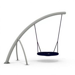 Balançoire ronde pour tout-petits, balançoire à bascule d'extérieur, arche de balançoire, structure en métal, ensemble de jeux de jardin pour enfants - Product Image 3