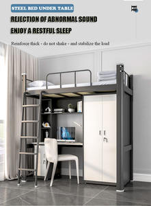 Litera de metal para escuela secundaria <span class=keywords><strong>con</strong></span> <span class=keywords><strong>escritorio</strong></span> <span class=keywords><strong>debajo</strong></span> o <span class=keywords><strong>debajo</strong></span> para dormitorio de estudiantes - Product Image 5