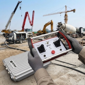 Control Remoto por Radio para Grúa NOMI NM-006 Premium de 2 Ejes, 12-24V, IP67, 433MHz, Recargable, 100m, para Camión Mezclador de Concreto - Product Image 1