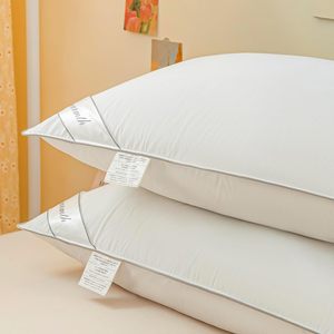 East wärme Gänse federn Daunen kissen zum Schlafen, Hotel Collection Bett kissen mit grauen Paspeln Standard größe (20 X26IN) 1 Packung - Product Image 4