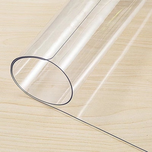 Rollo de Lámina de Vinilo Transparente y Flexible, Material de PVC de Alto Brillo para Manteles, Protección de Muebles para Restaurantes y Hogares - Product Image 1