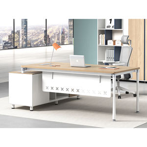 Modern Durable Modular Wood Office <b>Desk</b> with Drawers-Executive Workstation <b>for</b> <b>Home</b> or Office Use - Product Image 4