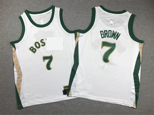 <span class=keywords><strong>Maillot</strong></span> de basket-ball de qualité supérieure en gros, style <span class=keywords><strong>Boston</strong></span> Stitching 0 # <span class=keywords><strong>Tatum</strong></span> 33 # Oiseau 7 # Marron 34 # Pierce 5 # <span class=keywords><strong>Maillot</strong></span> de basket-ball américain Garnett - Product Image 4