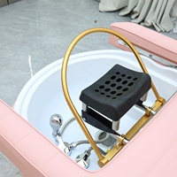 Fauteuil de lavage moderne style spa thaïlandais 2026 avec traitement aquatique, bassin de spa pour les pieds réglable, structure en acier inoxydable et acrylique