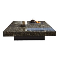 Table basse moderne en pierre calcaire naturelle écologique de luxe pour hôtel, appartement, salle à manger, salon