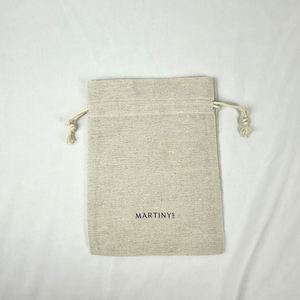 Good Quality Recycled Size Small Large Grocery Jute Bag Custom Eco-friendly Small Linen <b>Drawstring</b> <b>Pouch</b> With Logo Printing - Product Image 6