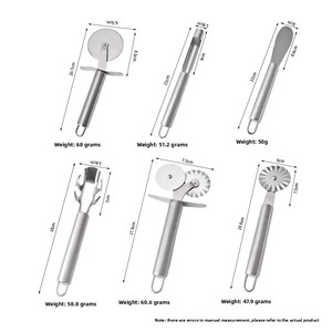 Espátula <span class=keywords><strong>para</strong></span> mantequilla SS430, herramienta de Cocina 3 en 1, rallador de mantequilla, rallador de borde dentado, verduras y frutas picadas - Product Image 5