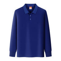 Polo à manches longues pour homme, idéal pour l'été et l'automne, personnalisable pour la publicité et la culture d'entreprise, impression et broderie, vente en gros