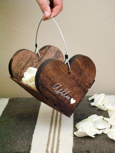 JUNJI Cesta <span class=keywords><strong>de</strong></span> Regalo <span class=keywords><strong>de</strong></span> Madera Personalizable en Forma <span class=keywords><strong>de</strong></span> Corazón con Asa para <span class=keywords><strong>Desayuno</strong></span>, Bodas y Día <span class=keywords><strong>de</strong></span> <span class=keywords><strong>la</strong></span> <span class=keywords><strong>Madre</strong></span> - Product Image 5