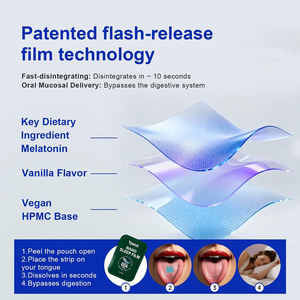 Comprimés oraux de mélatonine et de vitamines B5 et B6 sans sucre, de haute qualité, sous marque privée, pour favoriser le sommeil et améliorer la qualité du sommeil. - Product Image 4