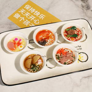 ของเล่นอาหารครัว PVC สร้างสรรค์ ชามอาหารจำลอง พวงกุญแจรูปอาหาร จานบะหมี่ พวงกุญแจอาหารอร่อย ของตกแต่งกระเป๋า - Product Image 4