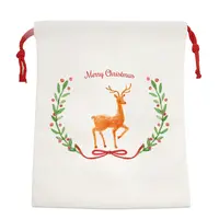 Персонализированная Рождественская Подарочная сумка в виде Санты, сублимационные сумки в виде Санты
