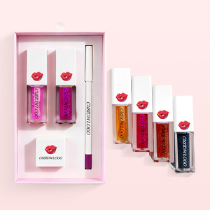 Nouveau Kit de Maquillage Lèvres Marque Privée : Brillo De Labios, Rouge à Lèvres Liquide Mat et Brillant, Crayon Contour des Lèvres Marron - Product Image 4