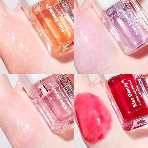 Gloss à lèvres hydratant et nourrissant, scintillant, saveur fruitée, avec grand pinceau, transparent, végétalien, hydratant, pour la vente en gros et marque privée - Product Image 2