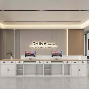 Modern Simple Board Company Hotel <b>Reception</b> <b>Desk</b> for Front Counter Service and Apartment Welcome <b>Desk</b> Use - Product Image 5