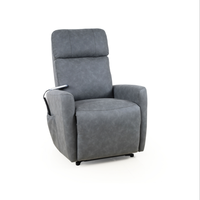 Fauteuil inclinable électrique en tissu doux avec poche latérale pour personnes âgées, idéal pour le salon et la maison