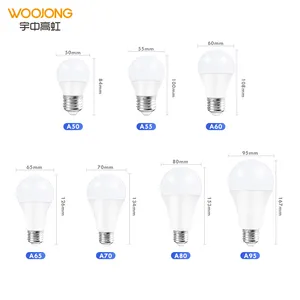 Woojongメーカー無料サンプル卸売LEDランプ5W7W/9W/10W/12W/15W/18W/20W/24W E27B22LED電球