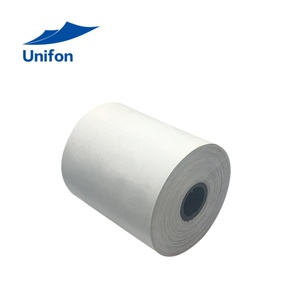 Rouleau de papier thermique monocouche en gros directement de l'usine 57*40mm 48g 55g 60g 65g 70g 100% pâte de bois pour caisse enregistreuse POS/ATM - Product Image 1