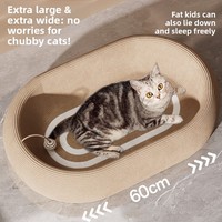 Bac en sisal, résistant à l'usure et aux éclats, griffoir pour chat, nid, canapé, chaise longue, grand jouet intégré