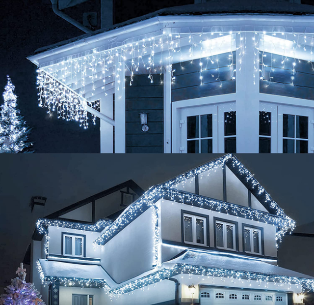 300LED Ra50 2700K Warm White Christmas Decorative Icicle String Light 6m PVC Indoor Outdoor IP44 CE Certified 1-Year Warranty