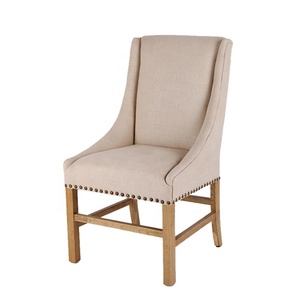 Chaise Grace KVJ-1415 avec pieds en bois de caoutchouc et accoudoirs en cuir, chaise de café, chaise de salle à manger - Product Image 5