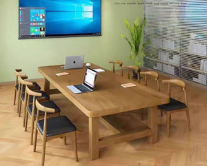 Hiện đại duy nhất đồ nội thất nhà thiết kế nghiên cứu bằng gỗ kim loại văn phòng wooking bảng được làm bằng gỗ cứng - Product Image 3