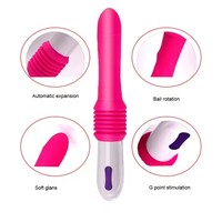 Gran oferta, máquina sexual, vibrador de bombeo de masturbación femenina, máquinas sexuales retráctiles automáticas para mujeres con consoladores, tapón Anal