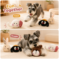 Jouets en peluche pour animaux de compagnie, mignons, 4 styles, couineurs, froissés, rebondissants, à mâcher, lapin, éléphant, ours, jouets de chasse