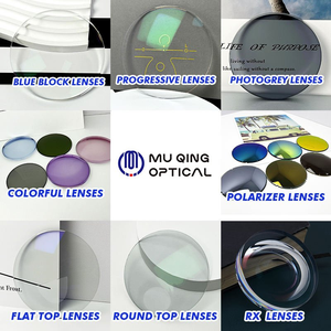 Verres de lunettes photochromiques progressifs HMC 1.56 personnalisés en gros, avec traitement <span class=keywords><strong>anti</strong></span>-lumière bleue et antireflet bleu - Product Image 3