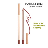 Pensil Lip Liner Tahan Air, Anti Keringat, Vegan, Tahan Lama, Matte Halus, Pigmentasi Tinggi, 12 Warna, Private Label, Terbaik