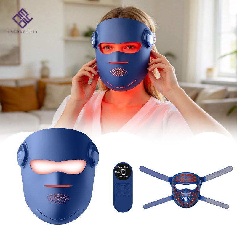 EYCO 510K Wholesale Custom 415nm 630nm 850nm Medical Grade LED Red Light Photon Therapy Skin Care Facial Mask for Home