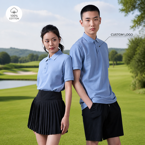 Polo pour homme décontracté avec logo personnalisé, 200 GSM, 100% coton, tricot uni, vêtements de golf - Product Image 2