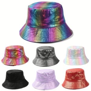Sombrero <span class=keywords><strong>de</strong></span> Pescador Reflectante Holográfico, Impermeable, Estilo Y2K, para Fiestas y Festivales, para Hombres y Mujeres - Product Image 3
